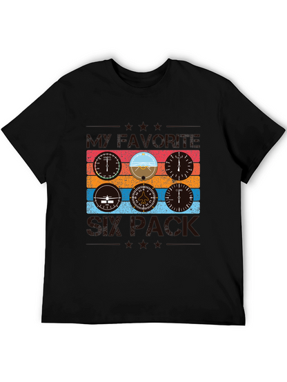Pilot Six Pack T-Shirt - Aviation Instrument Design