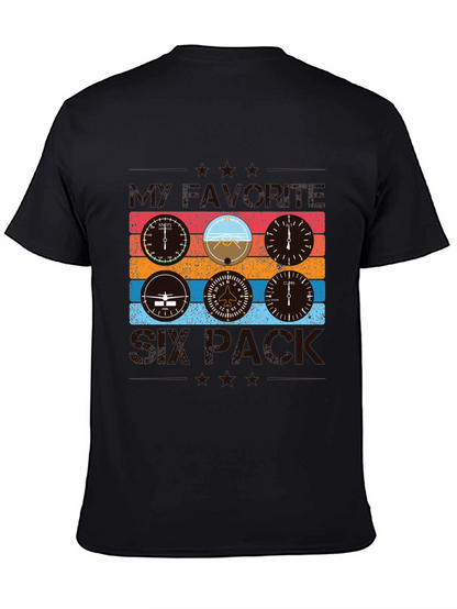 Pilot Six Pack T-Shirt - Aviation Instrument Design