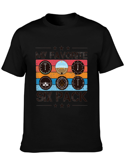 Pilot Six Pack T-Shirt - Aviation Instrument Design