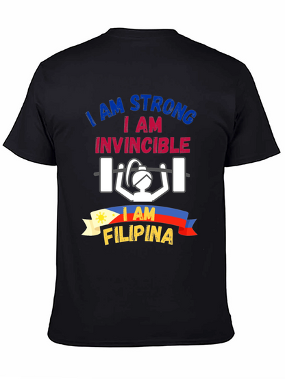 Strong Filipina T-Shirt: I am Strong Invincible Tee