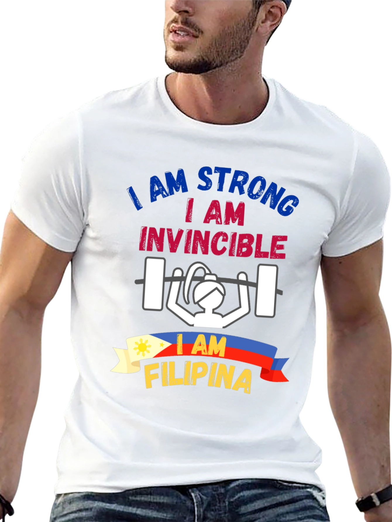 Strong Filipina T-Shirt: I am Strong Invincible Tee