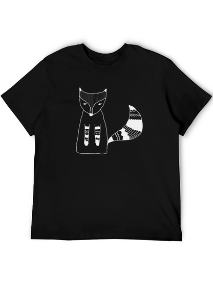 Mens Black Fox Graphic Tee