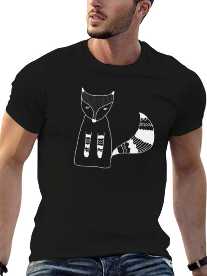 Mens Black Fox Graphic Tee