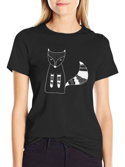 Mens Black Fox Graphic Tee