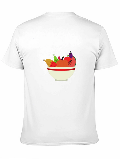 Fruit Bowl Graphic Tee - Casual Black T-Shirt
