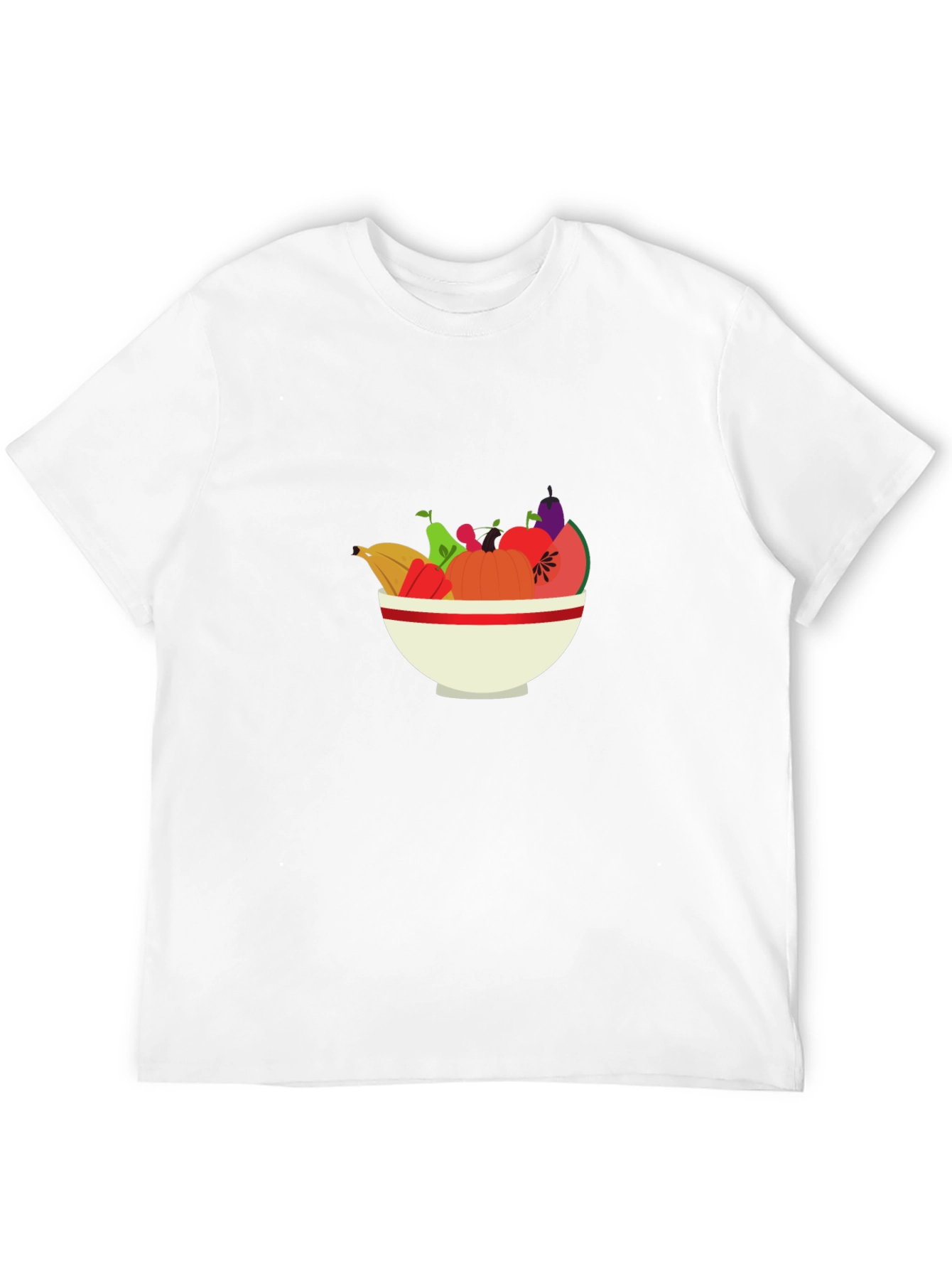 Fruit Bowl Graphic Tee - Casual Black T-Shirt