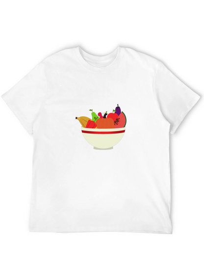 Fruit Bowl Graphic Tee - Casual Black T-Shirt