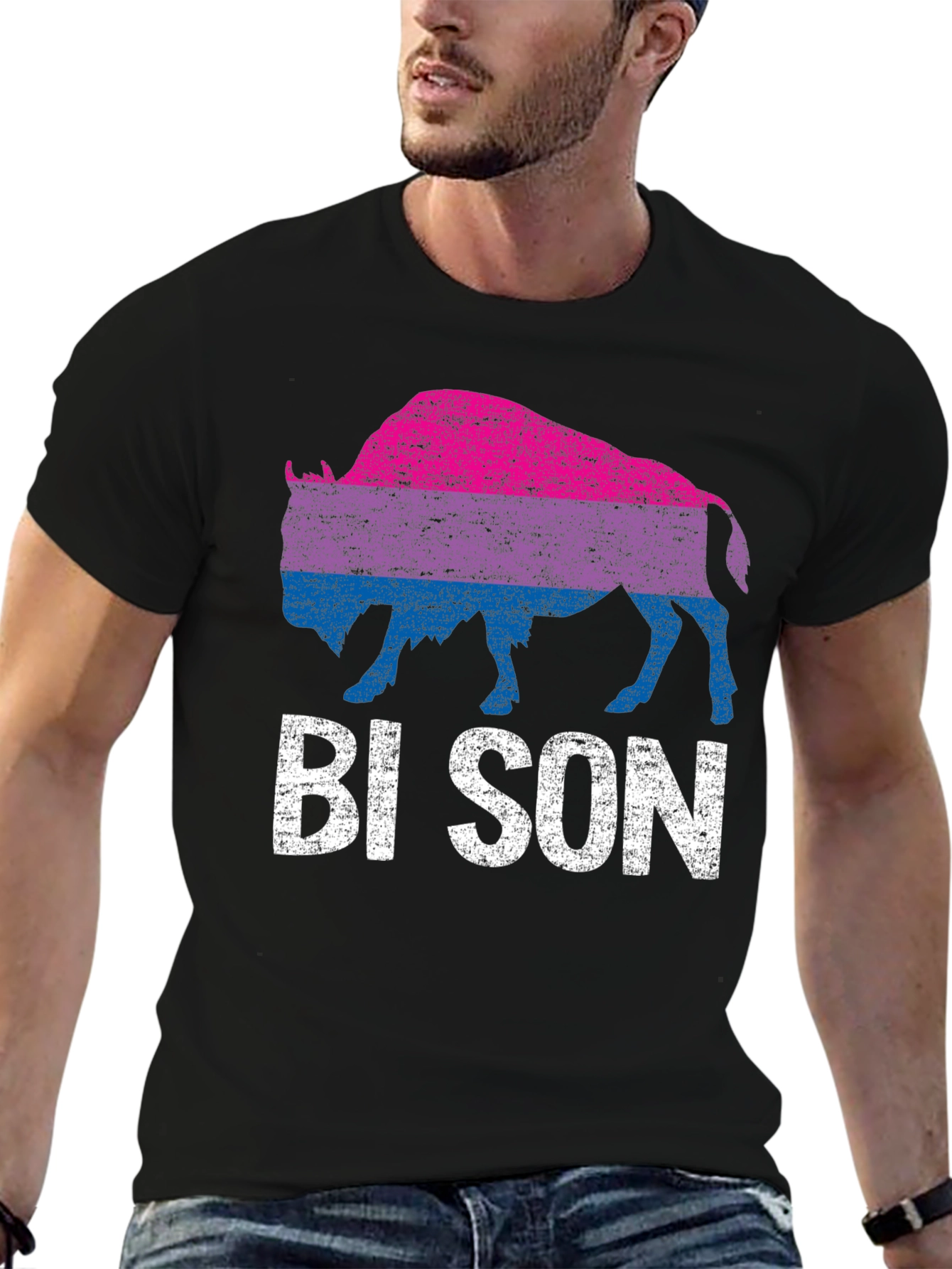 Bison Bi Pride T-Shirt - LGBTQ+ Pride Apparel