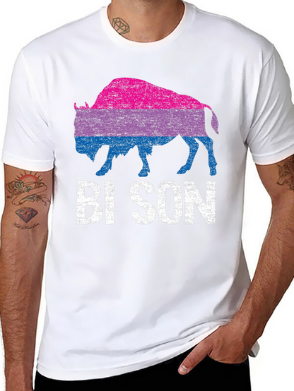Bison Bi Pride T-Shirt - LGBTQ+ Pride Apparel