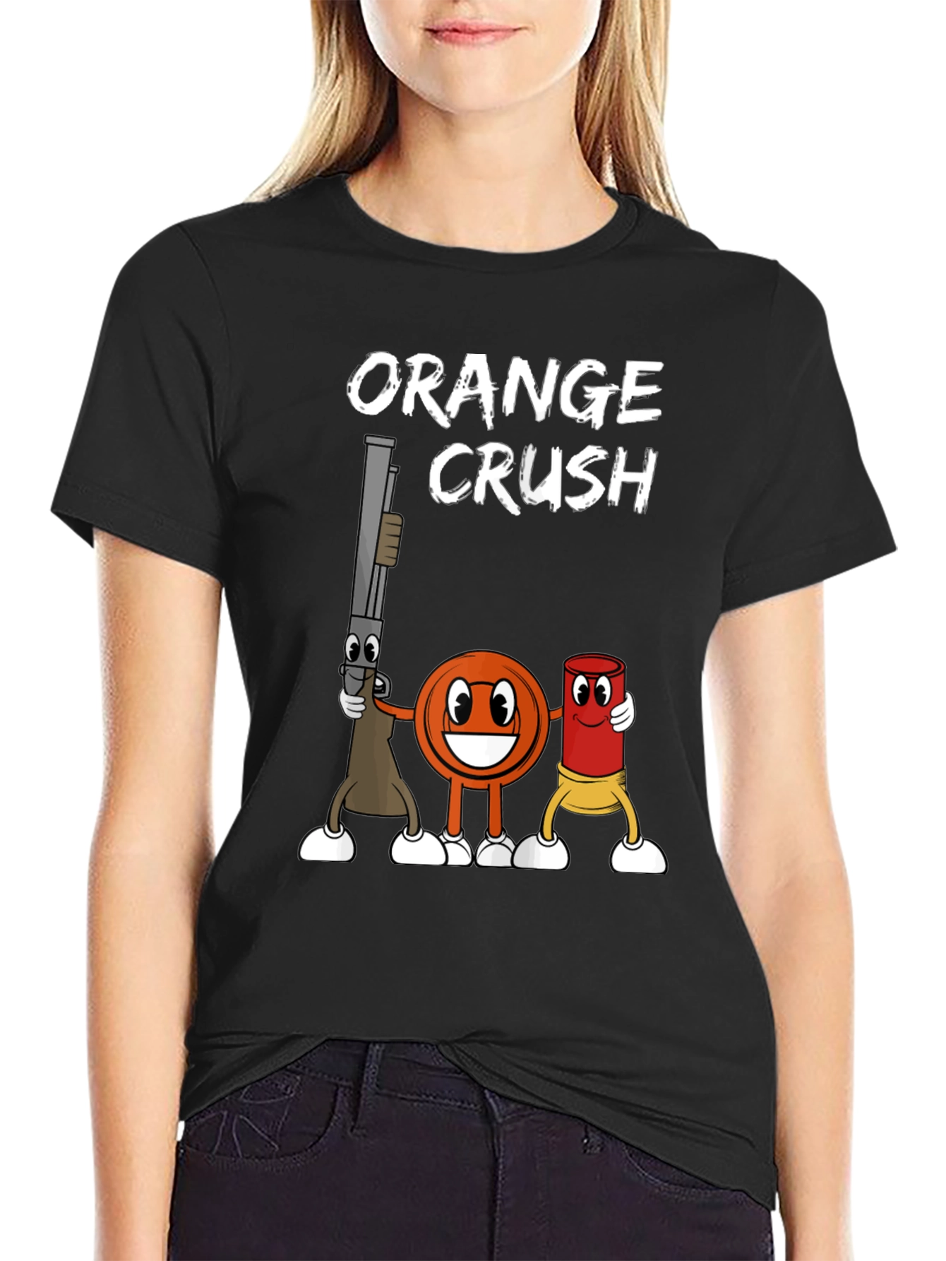 Orange Crush Clay Target Shooting T-Shirt