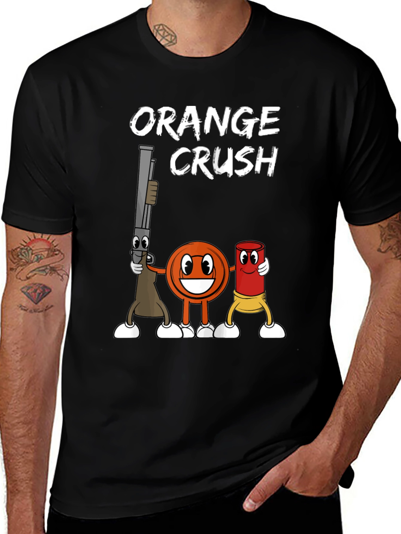 Orange Crush Clay Target Shooting T-Shirt