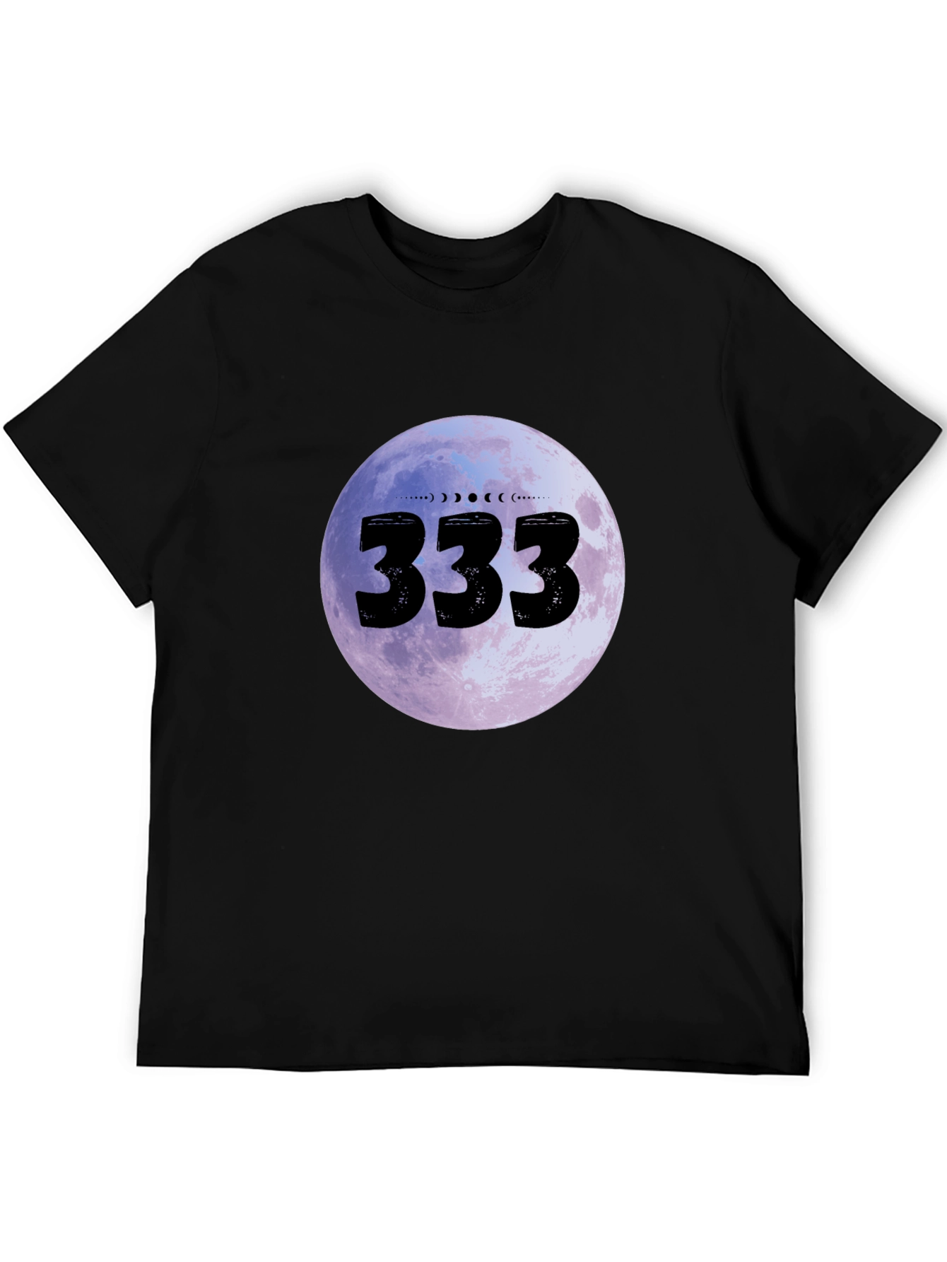 333 Moon Phase Graphic Tee - Black