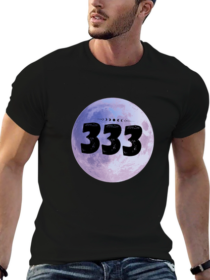 333 Moon Phase Graphic Tee - Black
