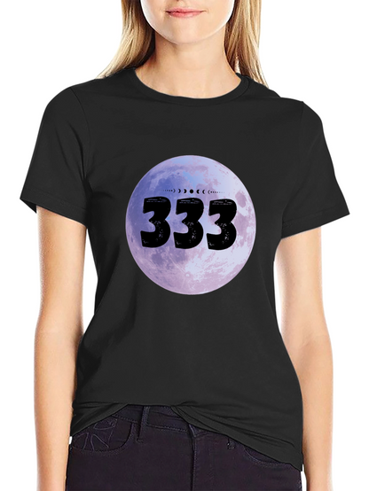 333 Moon Phase Graphic Tee - Black