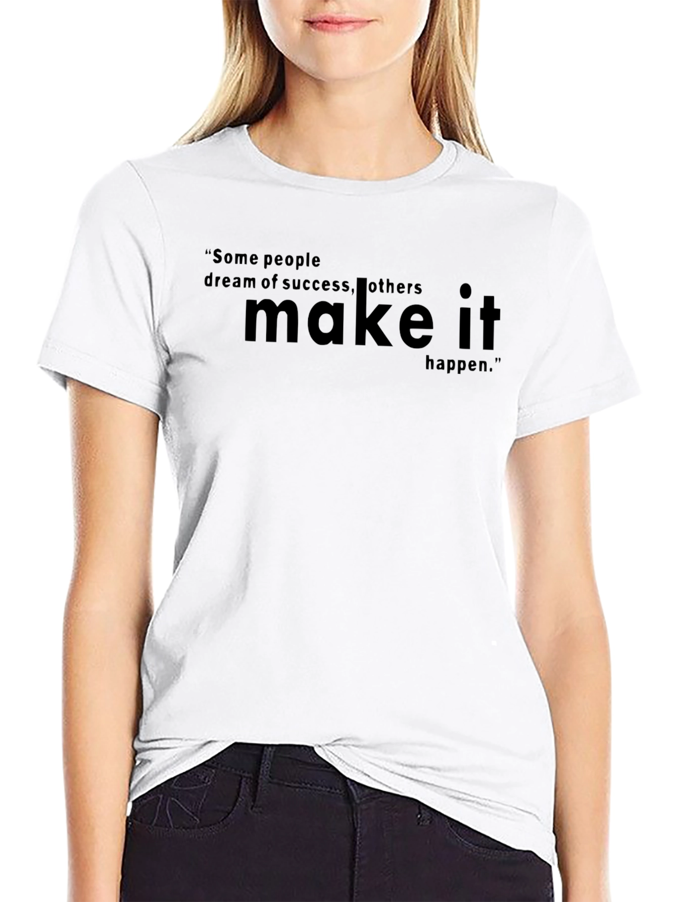 Motivational Quote Graphic Tee - Black