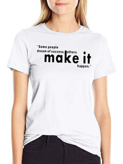 Motivational Quote Graphic Tee - Black