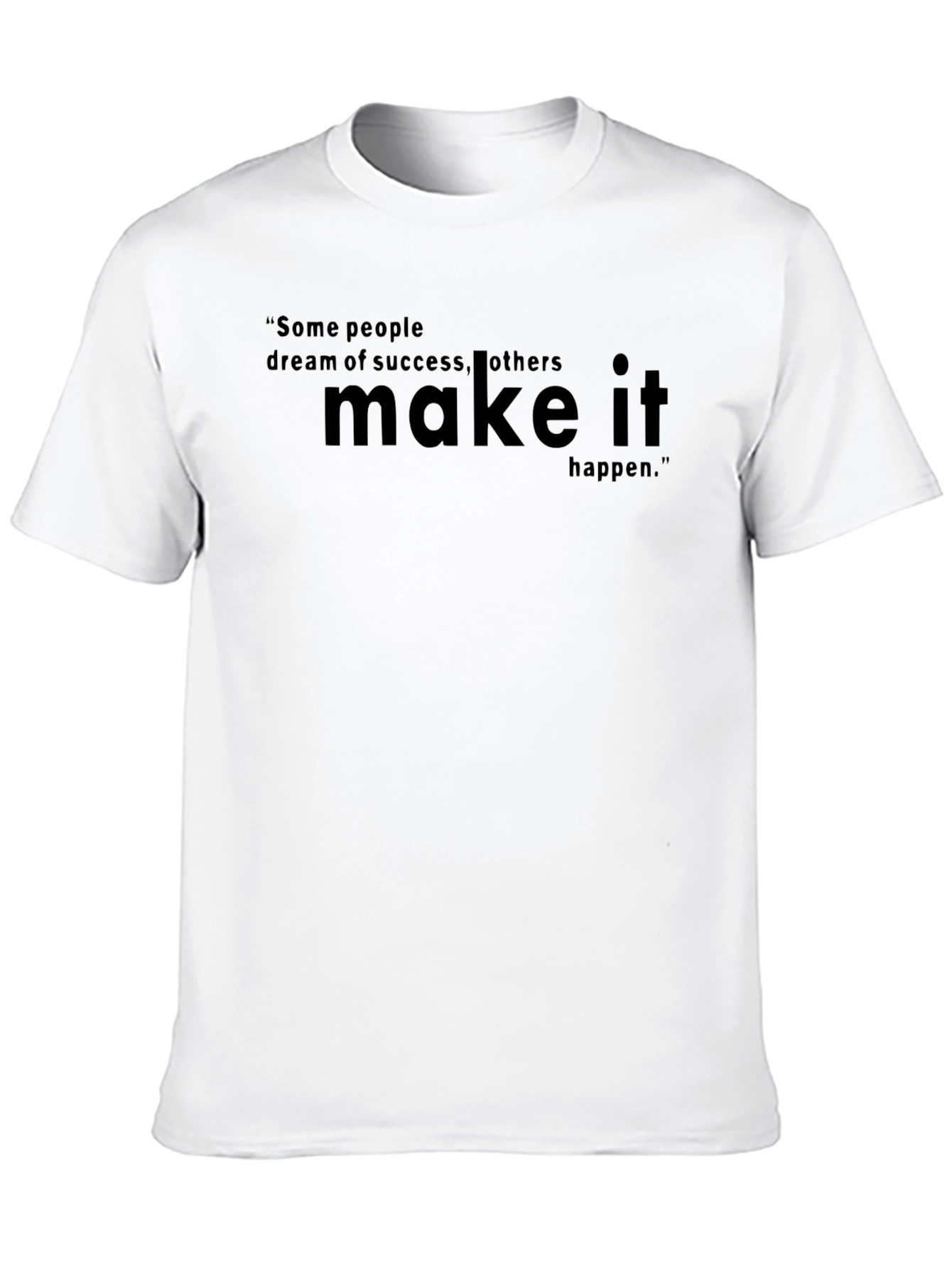 Motivational Quote Graphic Tee - Black
