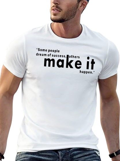 Motivational Quote Graphic Tee - Black