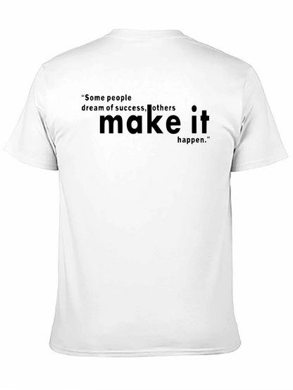 Motivational Quote Graphic Tee - Black