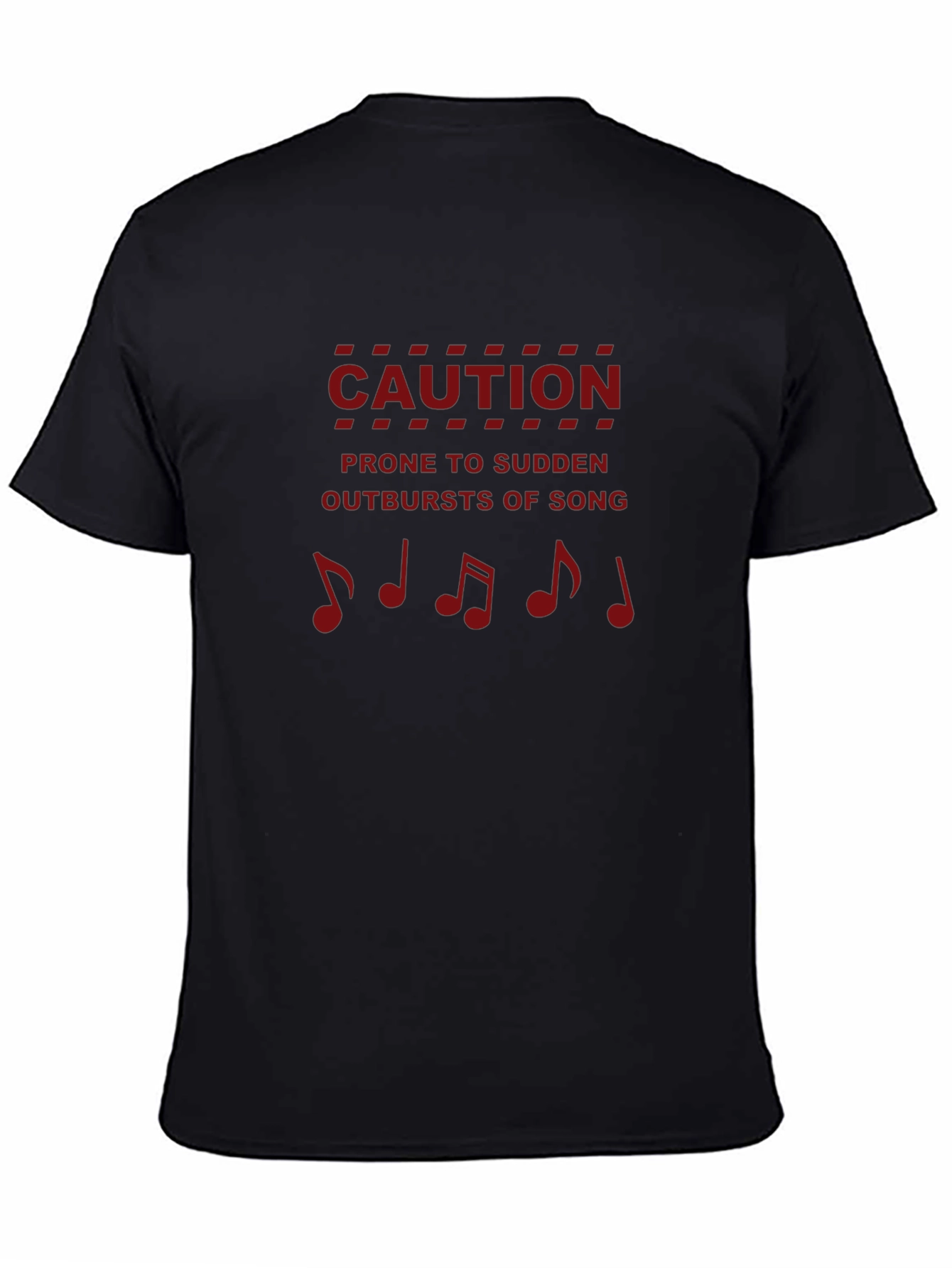Caution Outbursts of Song Black T-Shirt