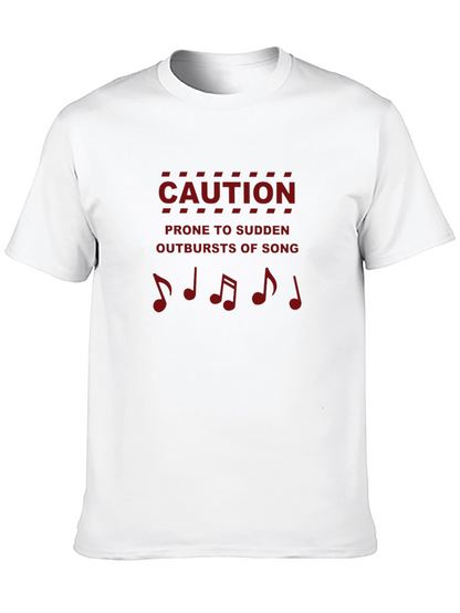 Caution Outbursts of Song Black T-Shirt