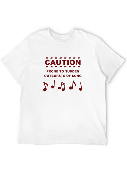 Caution Outbursts of Song Black T-Shirt