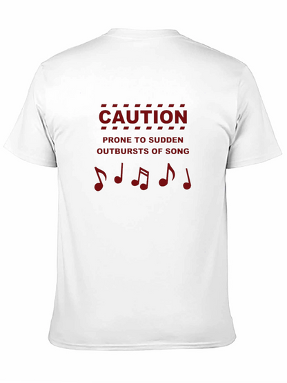 Caution Outbursts of Song Black T-Shirt