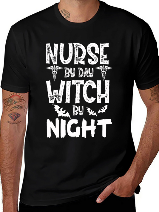 Nurse by Day Witch by Night Halloween T-Shirt