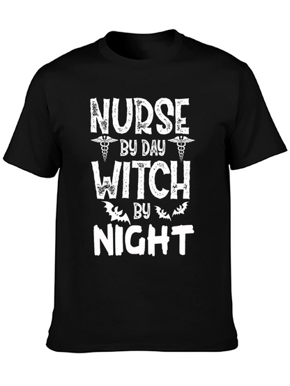 Nurse by Day Witch by Night Halloween T-Shirt