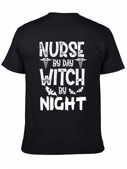 Nurse by Day Witch by Night Halloween T-Shirt