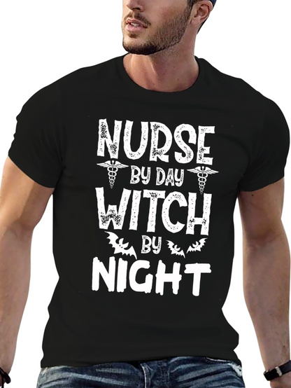 Nurse by Day Witch by Night Halloween T-Shirt