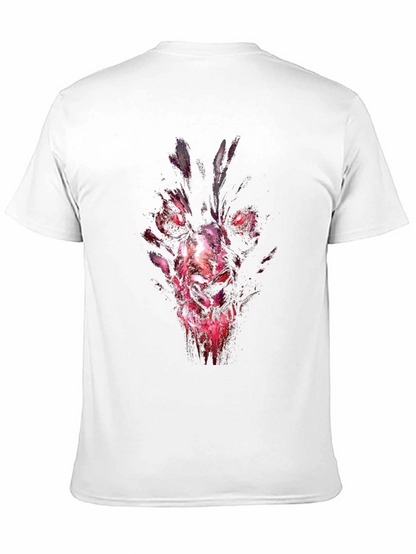 Mens Black Graphic Tee - Wolf Demon Design