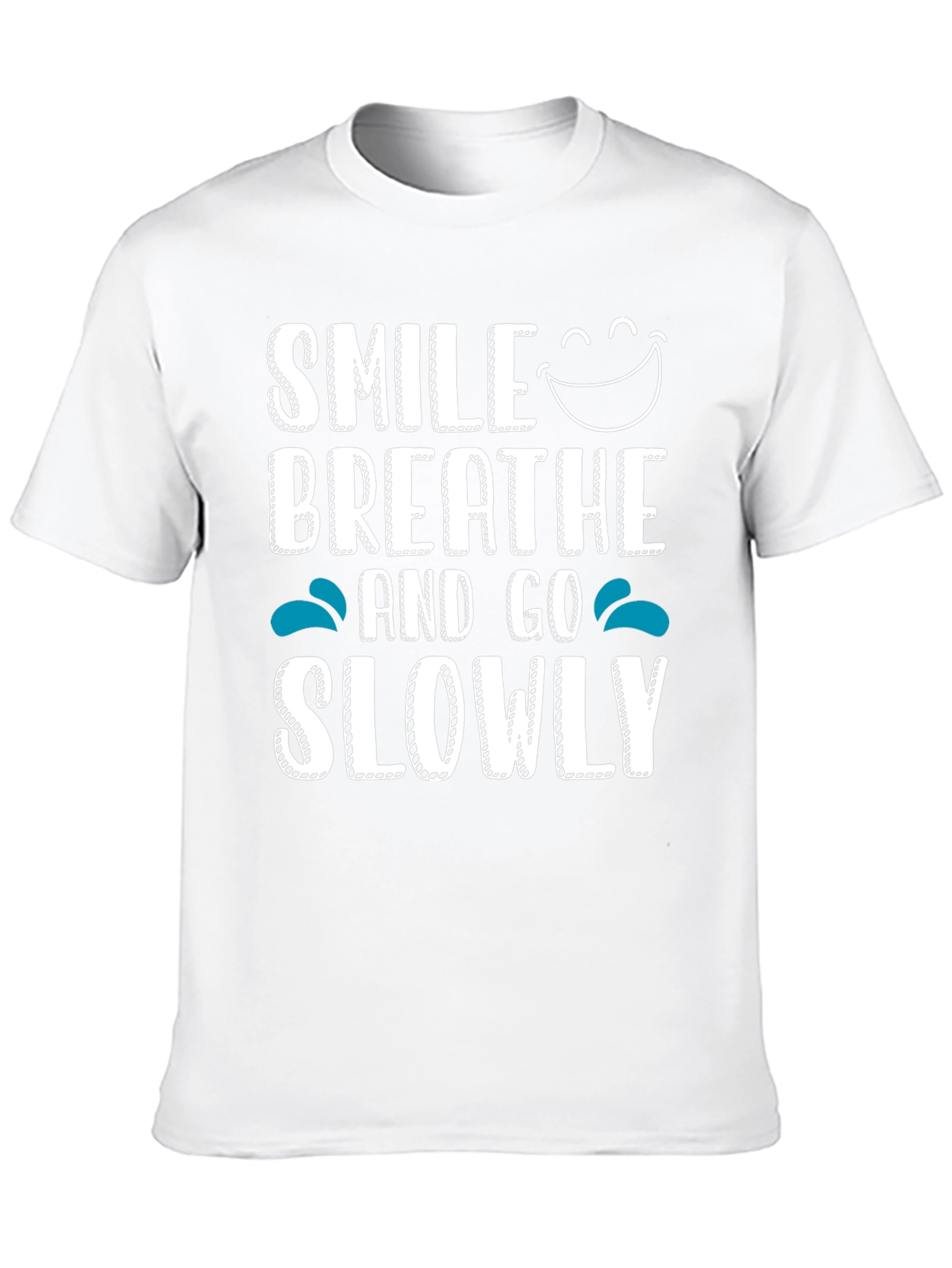 Smile Breathe Go Slowly Graphic Tee Black Cotton