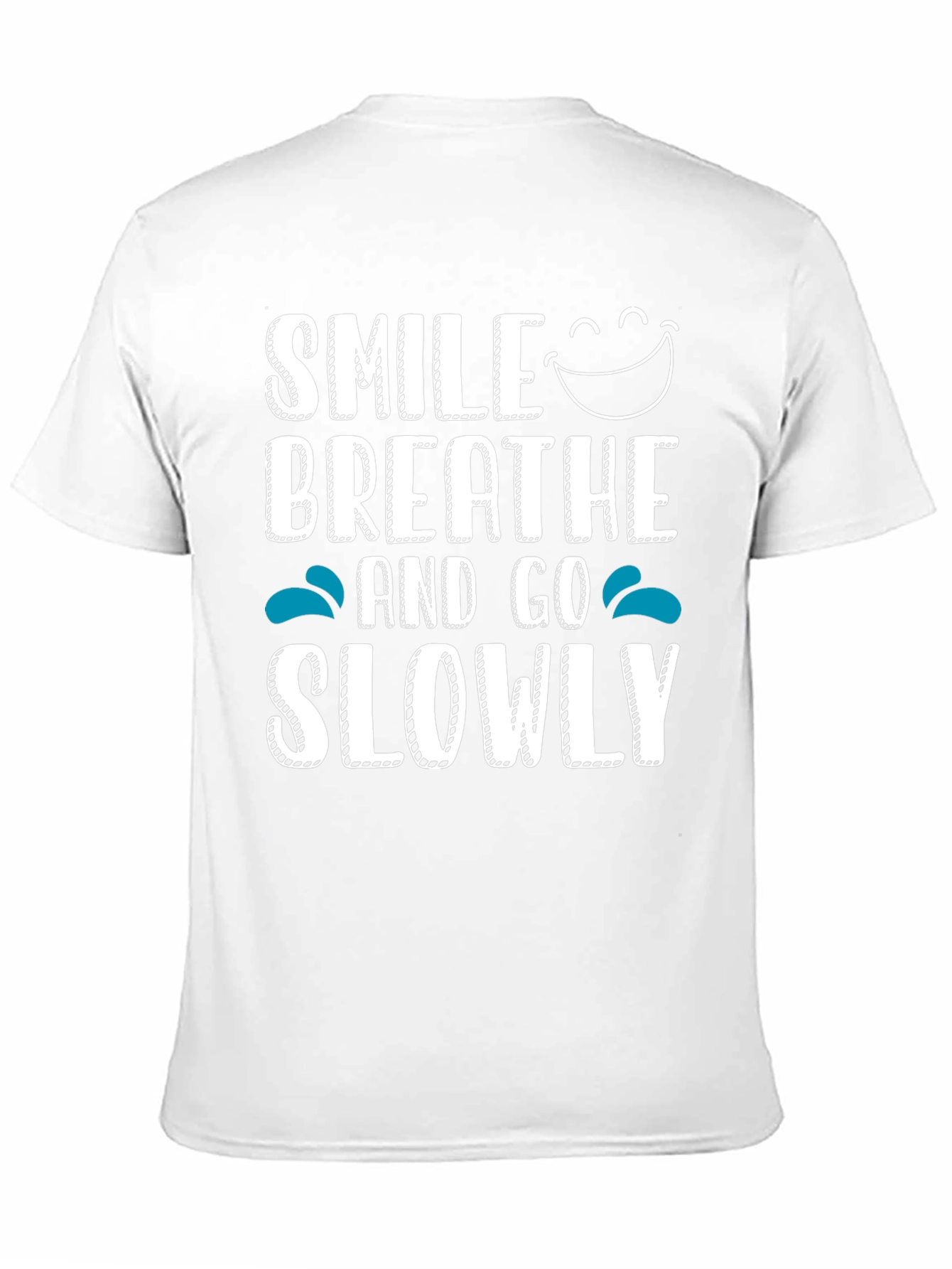 Smile Breathe Go Slowly Graphic Tee Black Cotton