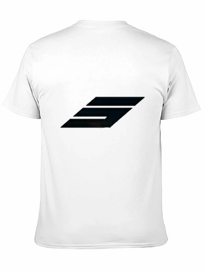 Geometric Design Black Tee - Modern Style