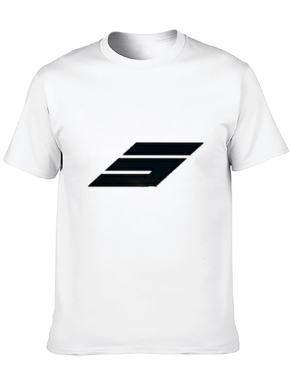 Geometric Design Black Tee - Modern Style