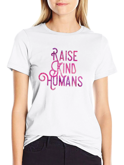 Raise Kind Humans Graphic Tee - Black Cotton T-Shirt