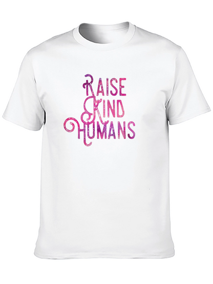 Raise Kind Humans Graphic Tee - Black Cotton T-Shirt