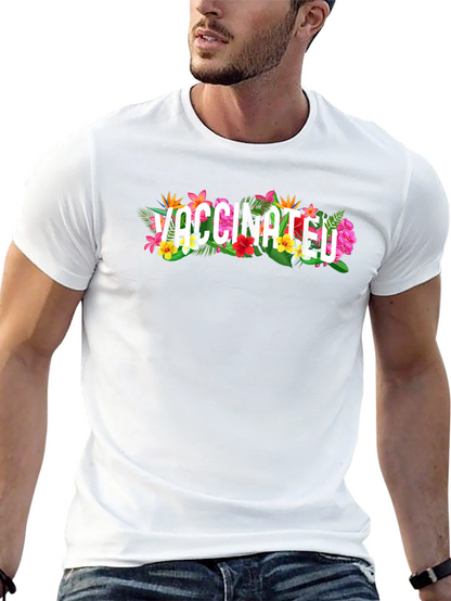 Vaccinated Floral Graphic T-Shirt