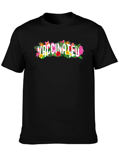 Vaccinated Floral Graphic T-Shirt