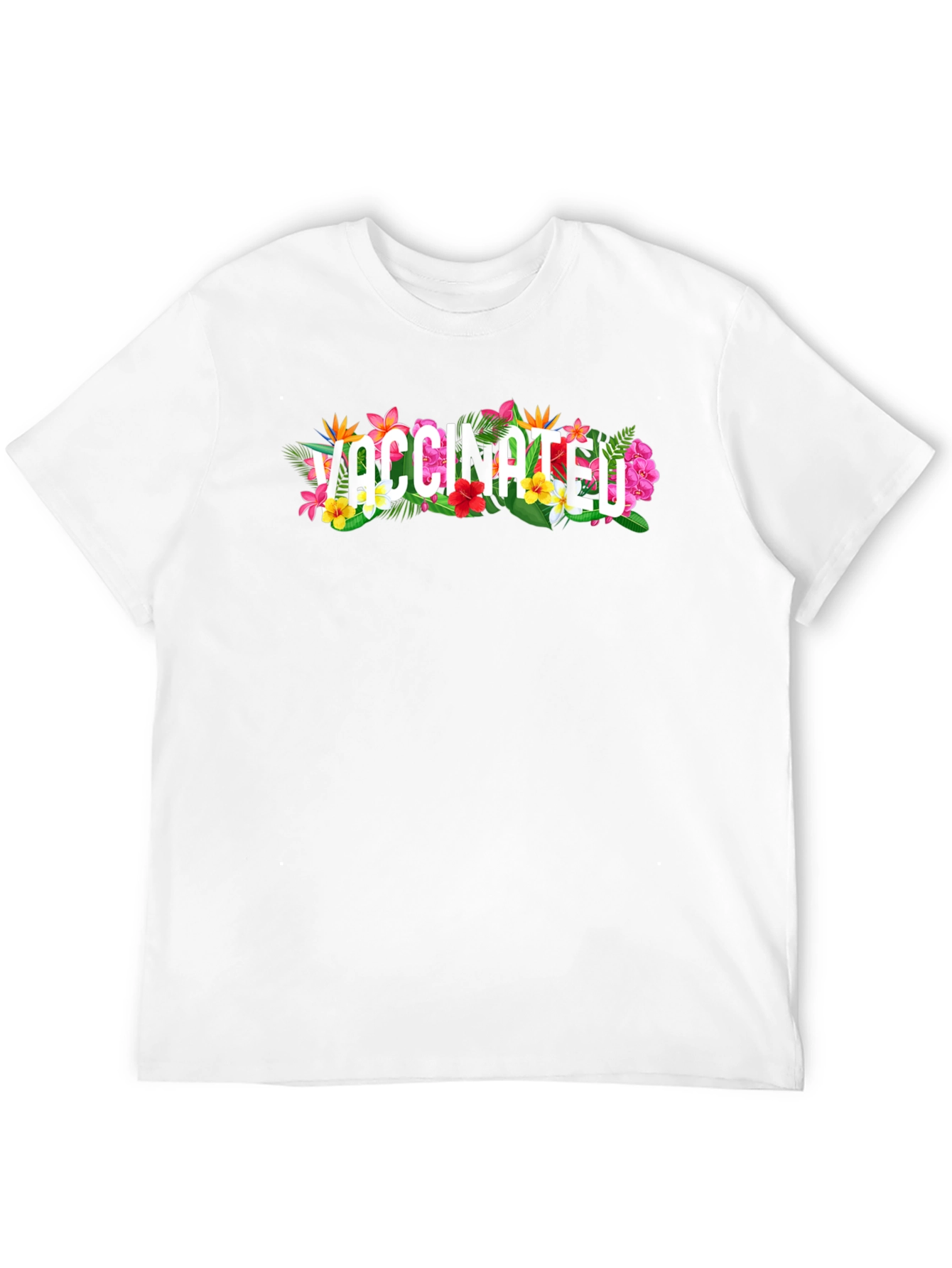 Vaccinated Floral Graphic T-Shirt