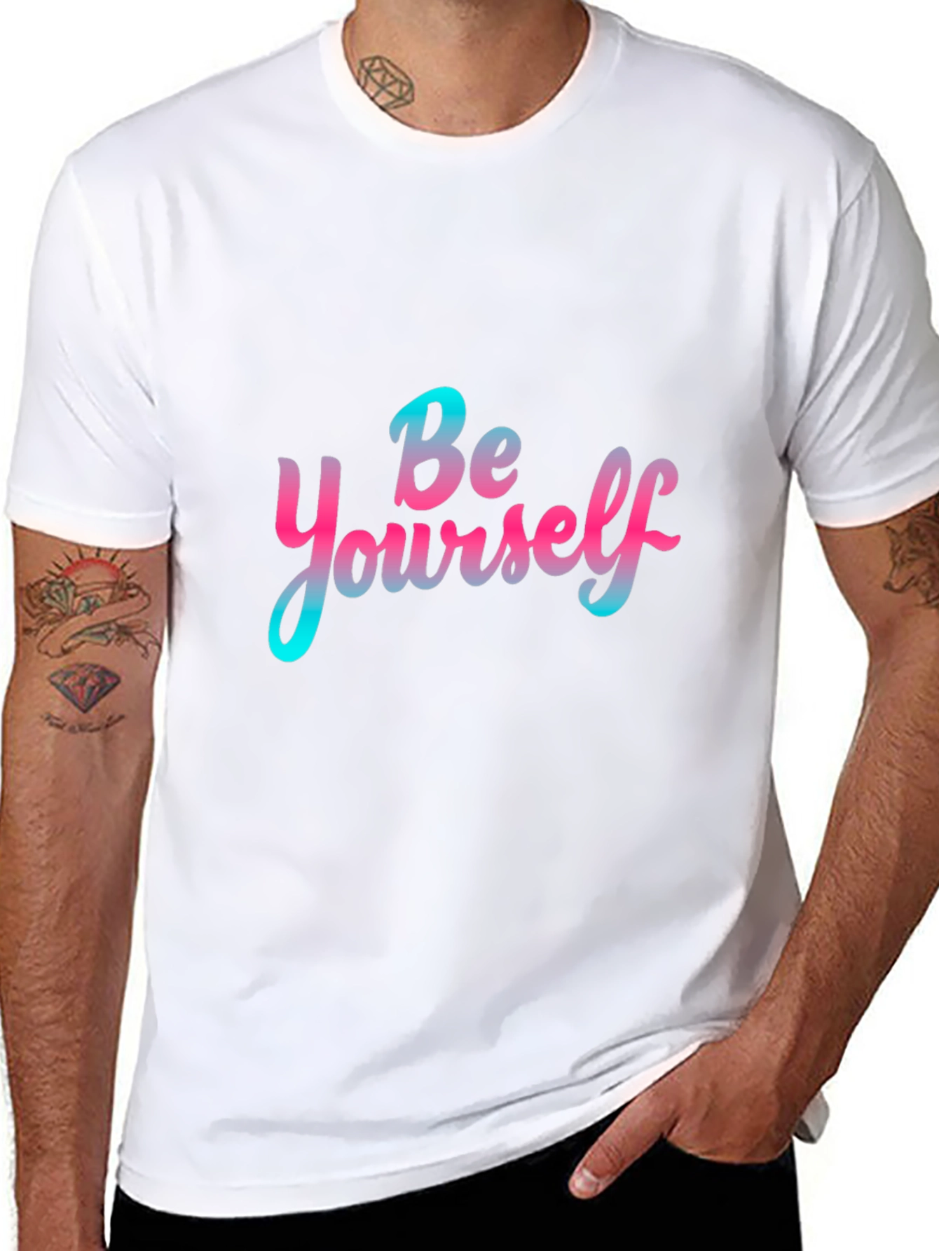 Be Yourself Graphic Tee - Trendy Casual T-Shirt