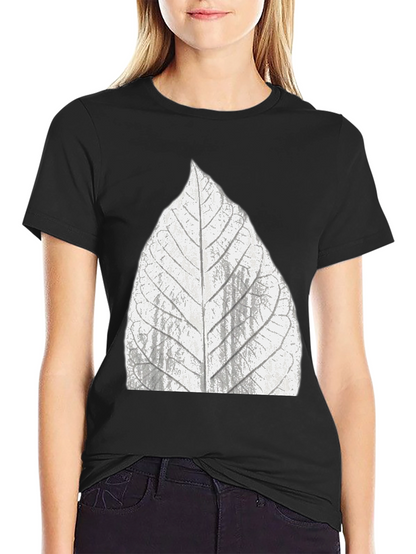 Leaf Print Black T-Shirt