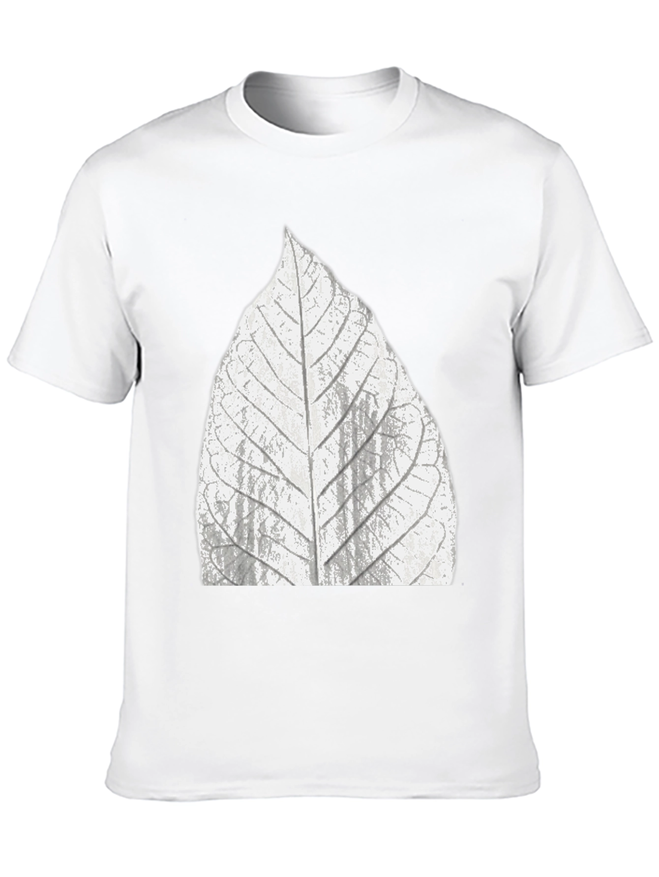 Leaf Print Black T-Shirt