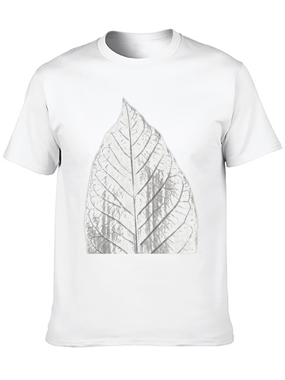 Leaf Print Black T-Shirt