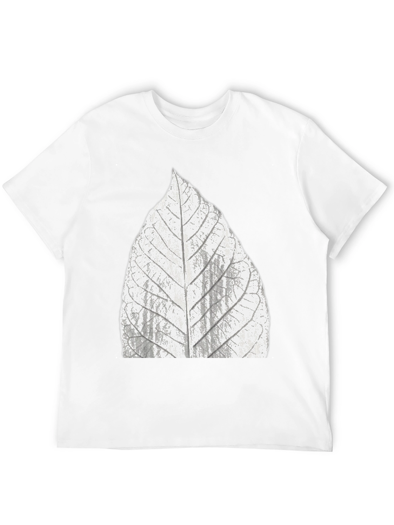 Leaf Print Black T-Shirt