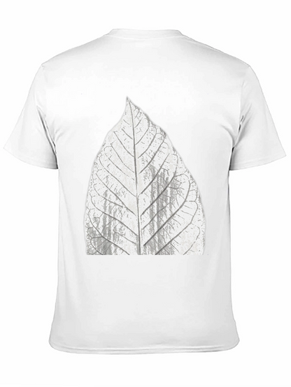 Leaf Print Black T-Shirt