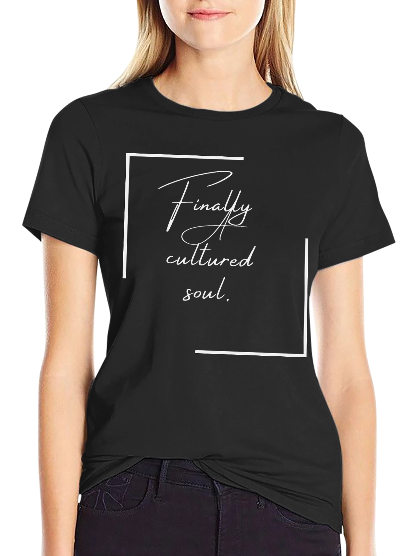Cultured Soul Graphic Tee - Stylish Black T-Shirt