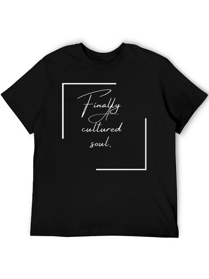 Cultured Soul Graphic Tee - Stylish Black T-Shirt