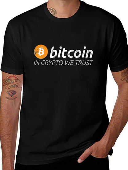 Bitcoin Crypto Trust Black Graphic Tee